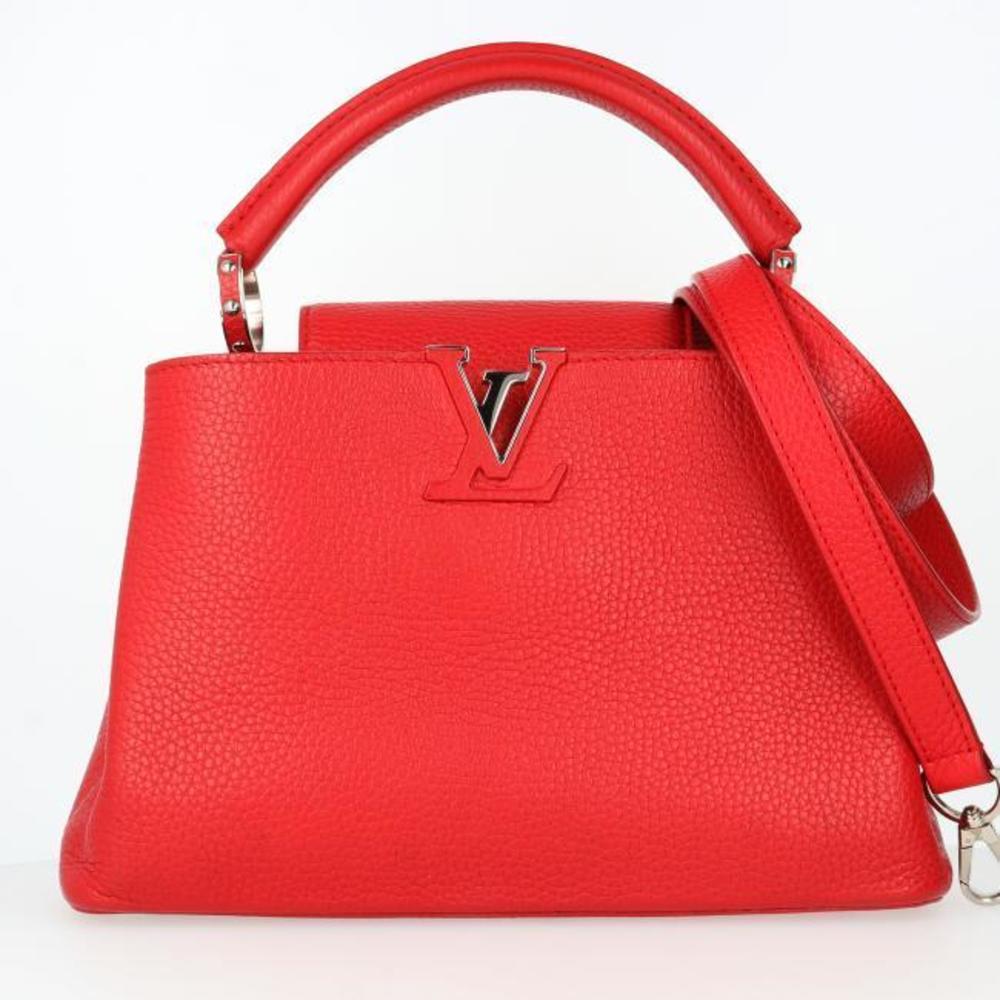 Louis Vuitton Capucines BB Taurillon Leather Handbag Ruby Red
